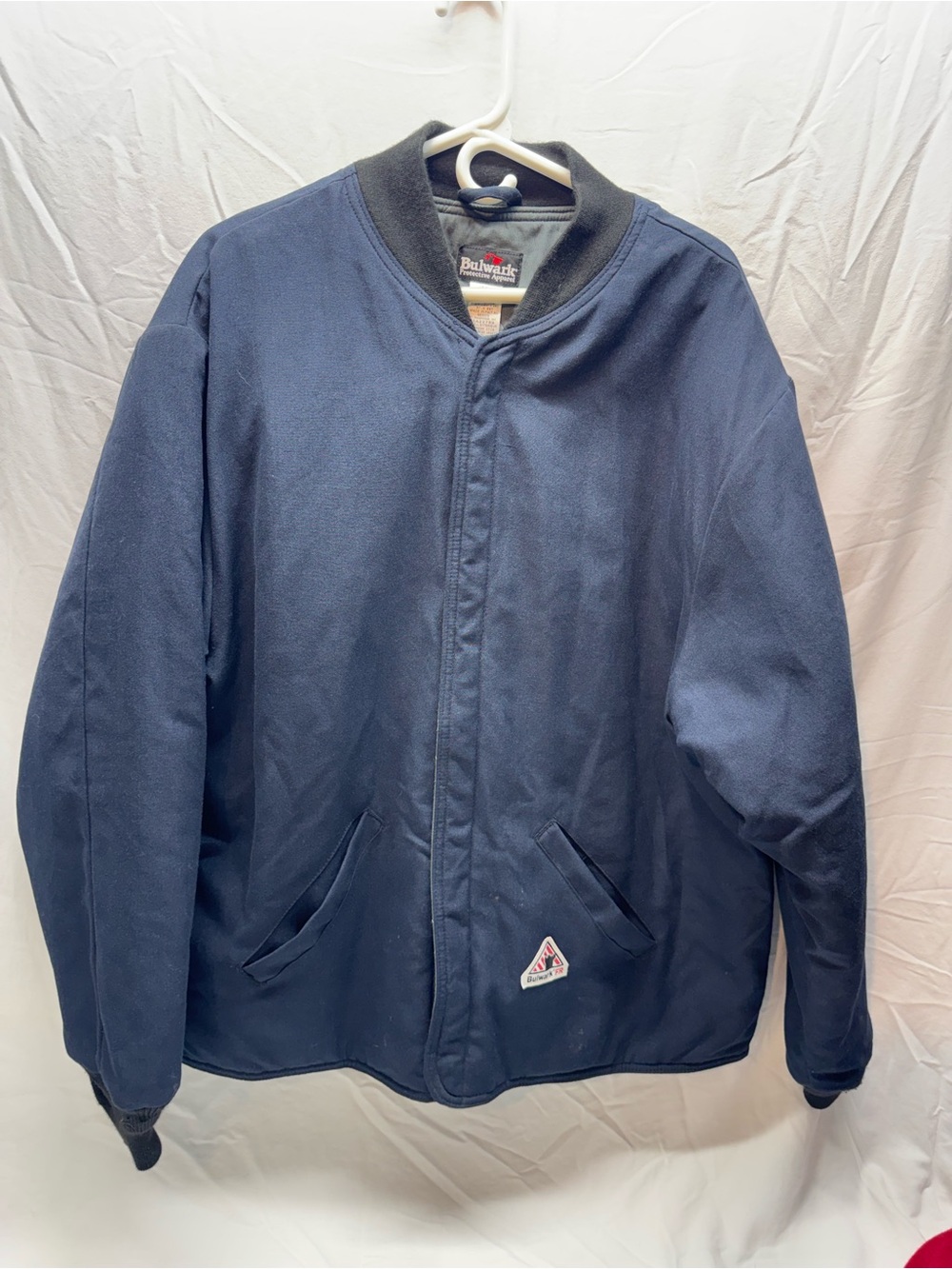 Bulwark FR Nomex Kevlar Jacket Men’s 3XL Long Navy Flame Resistant Workwear